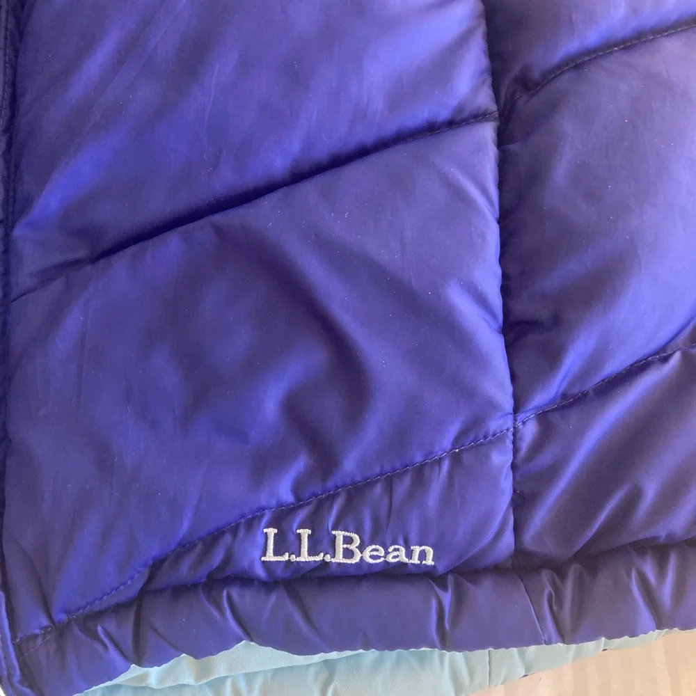 L.L.Bean Puffer Down Filled Vest Zipper Reversible Women’s Size Large - Picture 3 of 9
